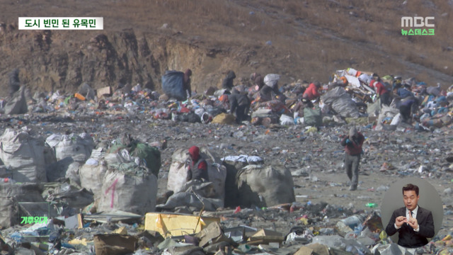 사막 피해 북으로 북으로 쓰레기 줍는 유목 난민