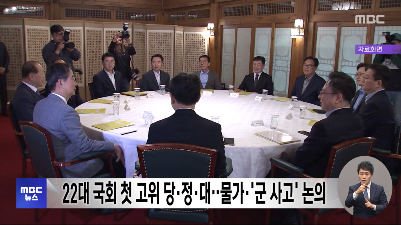 22대 국회 첫 고위 당정대물가군 사고 논의