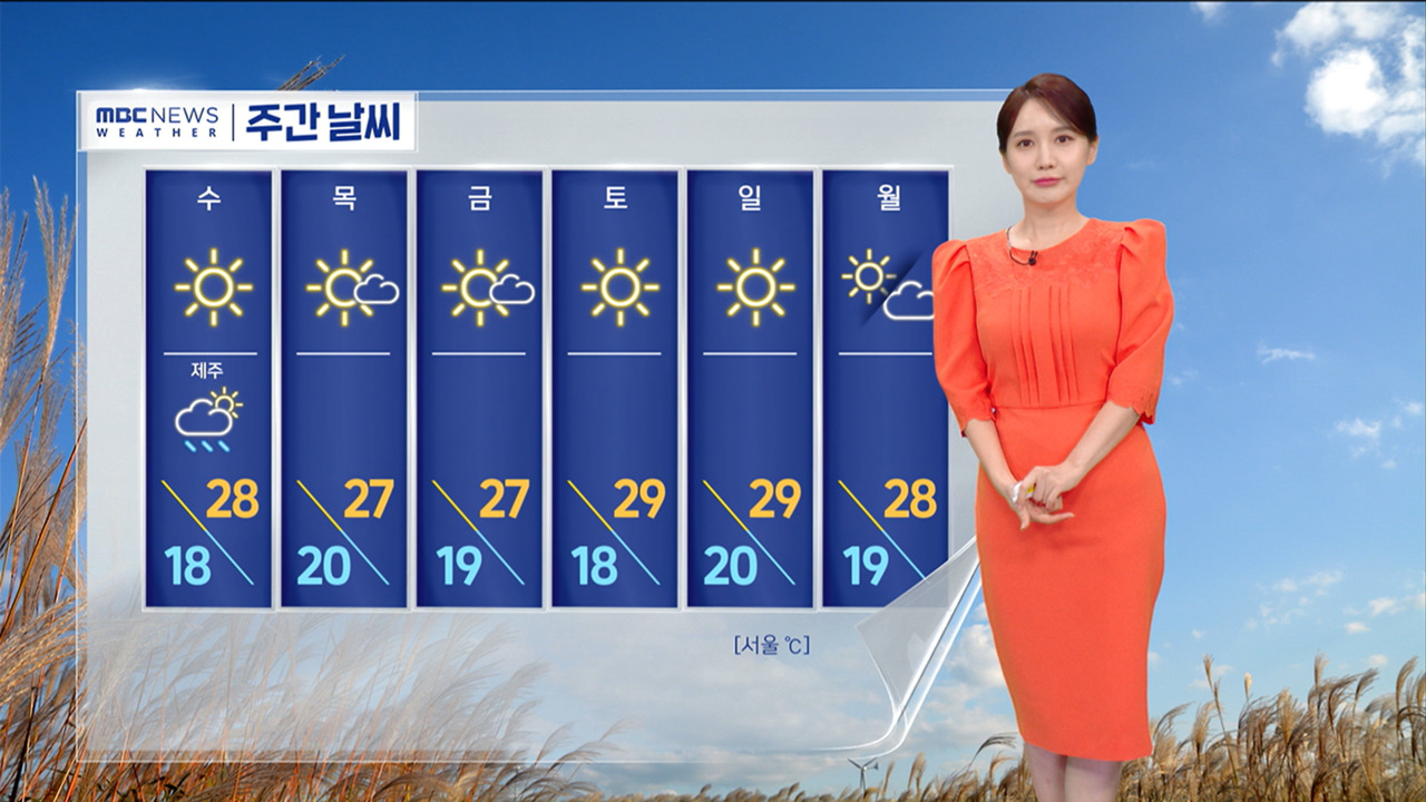 날씨 따스한 햇살 25도 웃돌아저녁엔 서늘