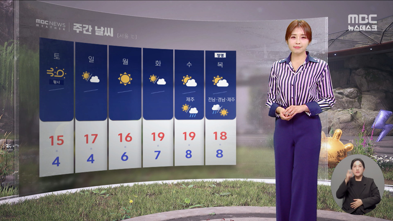 날씨 내일 황사 섞인 흙비중부 중심 비 곳곳 강한 바람