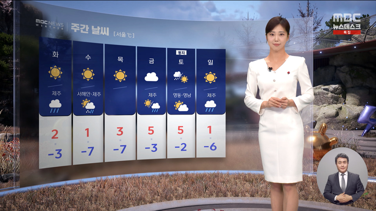 날씨 기온 다시 내림세퇴근길 중부 눈비