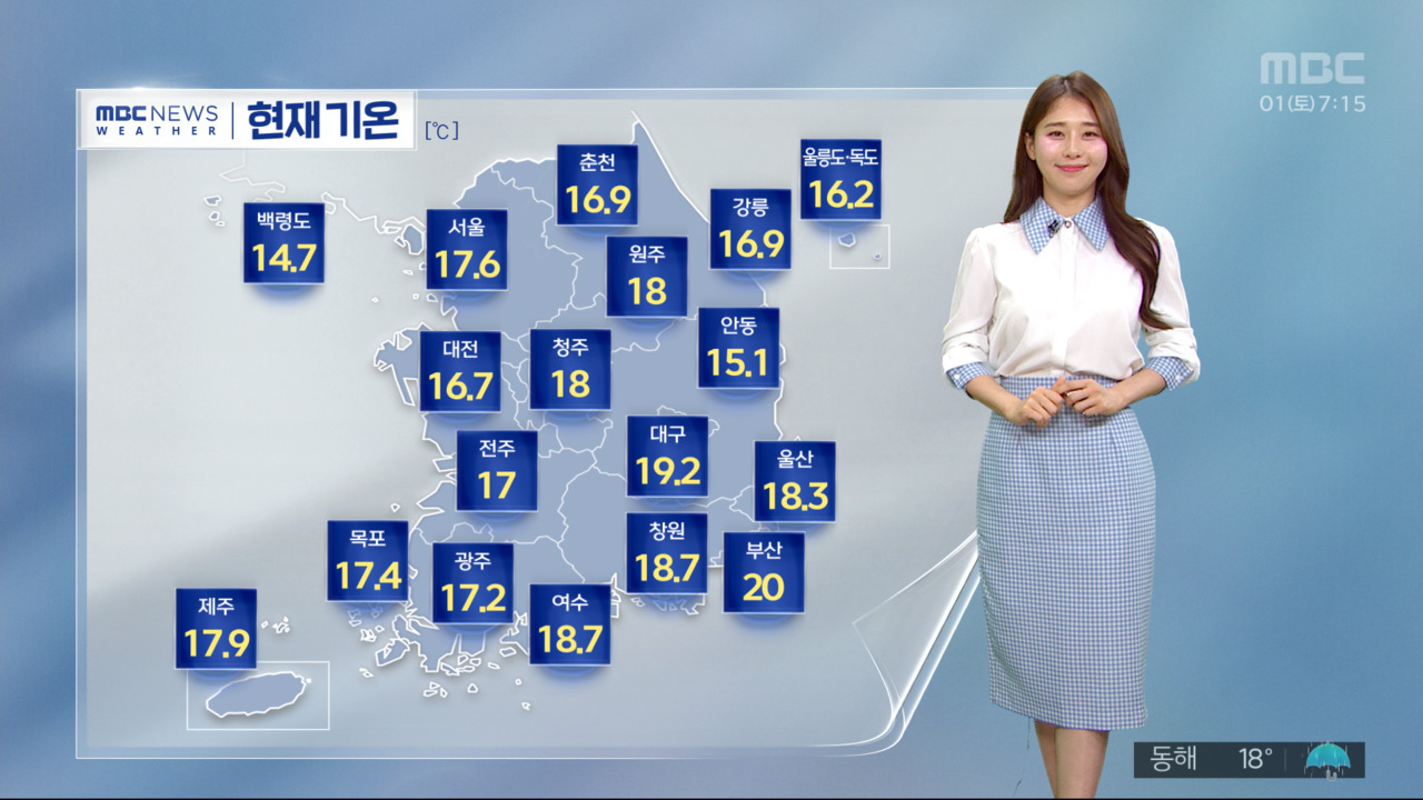 날씨 주말 중부경북 곳곳 비낮 동안 비 그치고 서쪽 차츰 맑아져