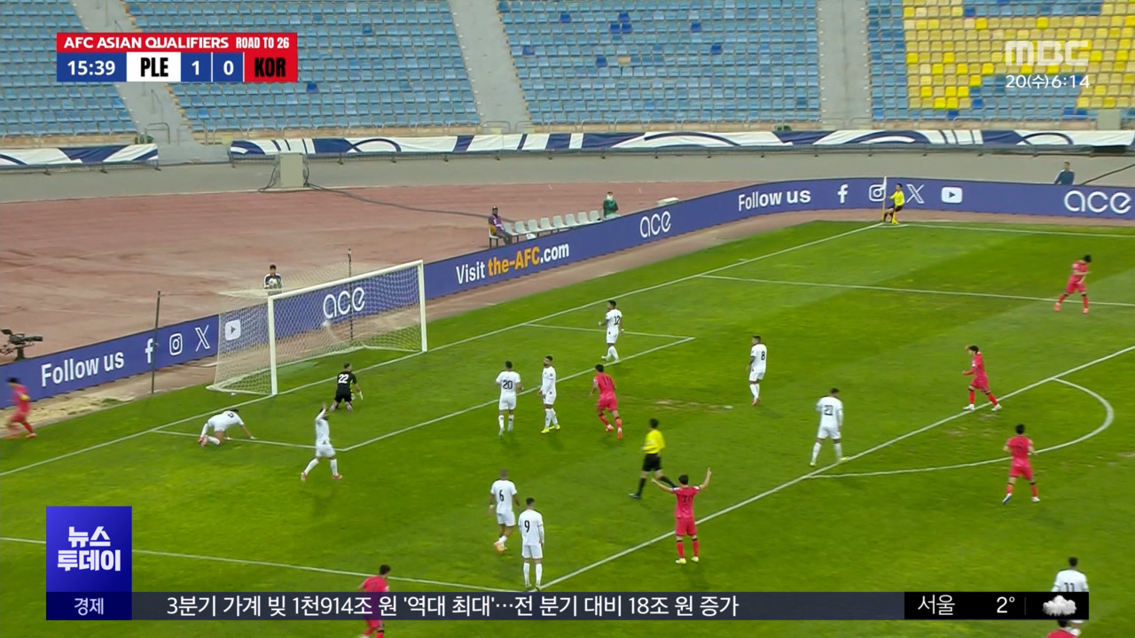 홍명보호 팔레스타인과 11 무승부손흥민 동점골