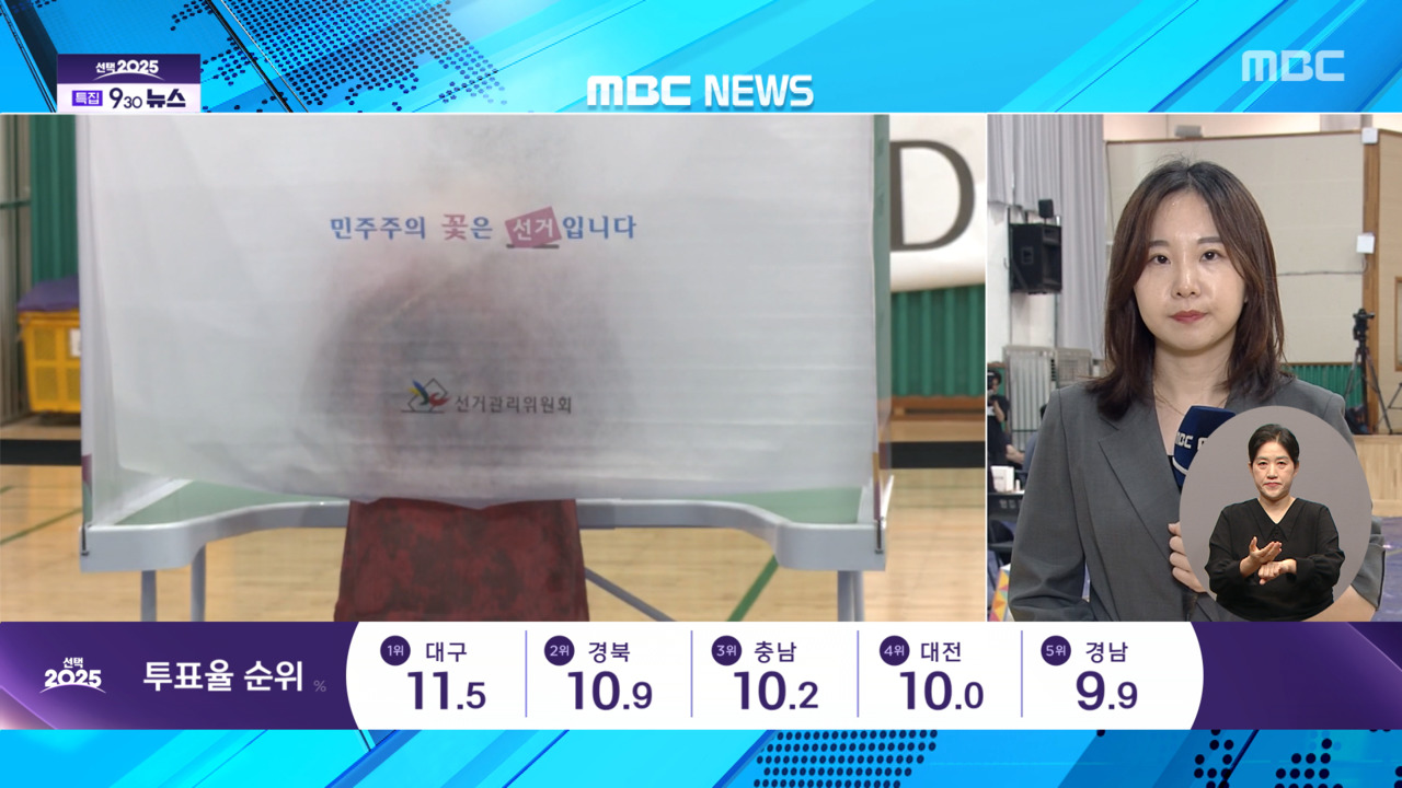 오전 9시 투표상황