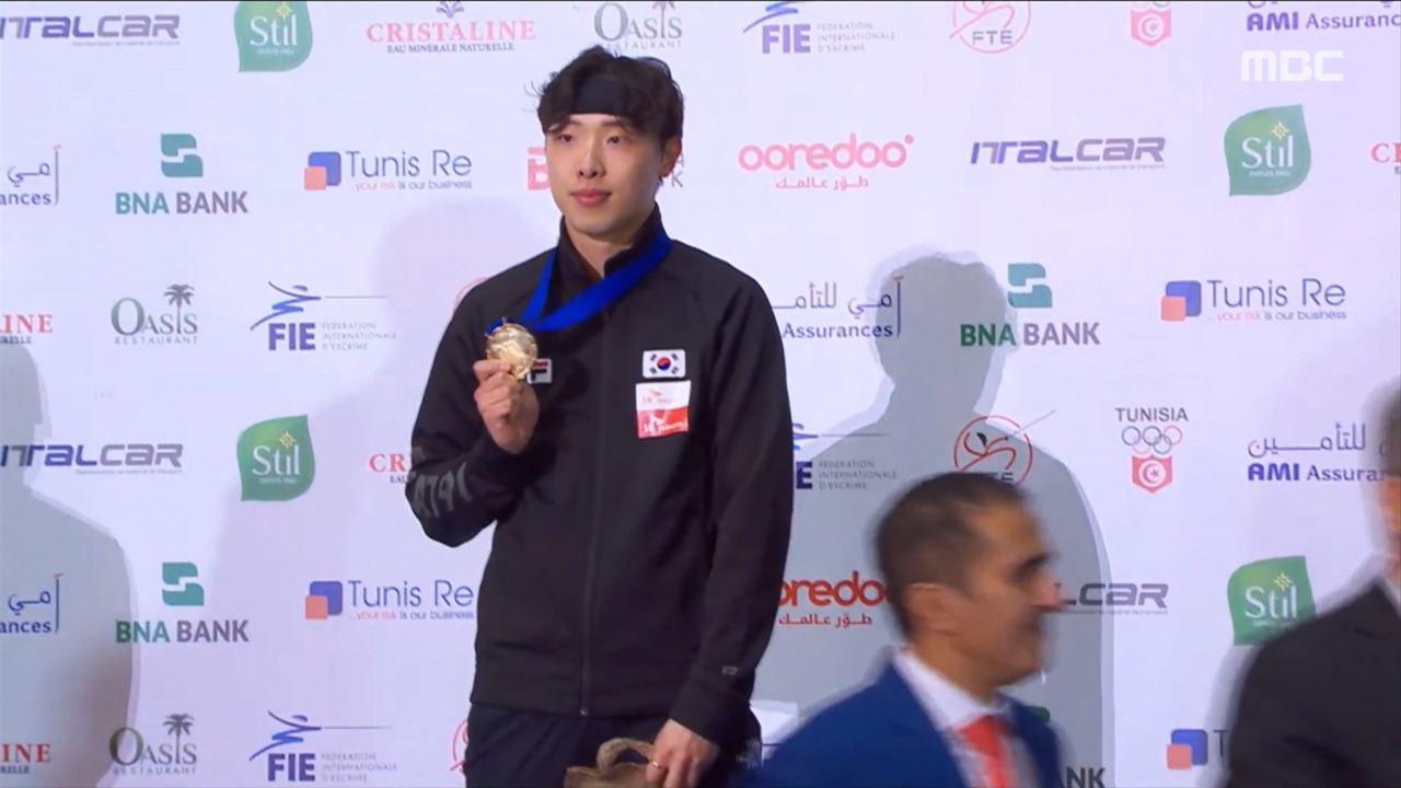 스포츠 영상 펜싱 박상원 세계 1위 꺾고 튀니스 그랑프리 우승