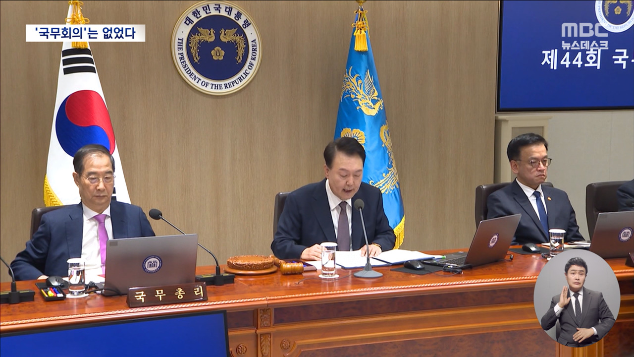 다시헌법 국무회의는 없었다"간담회 수준"