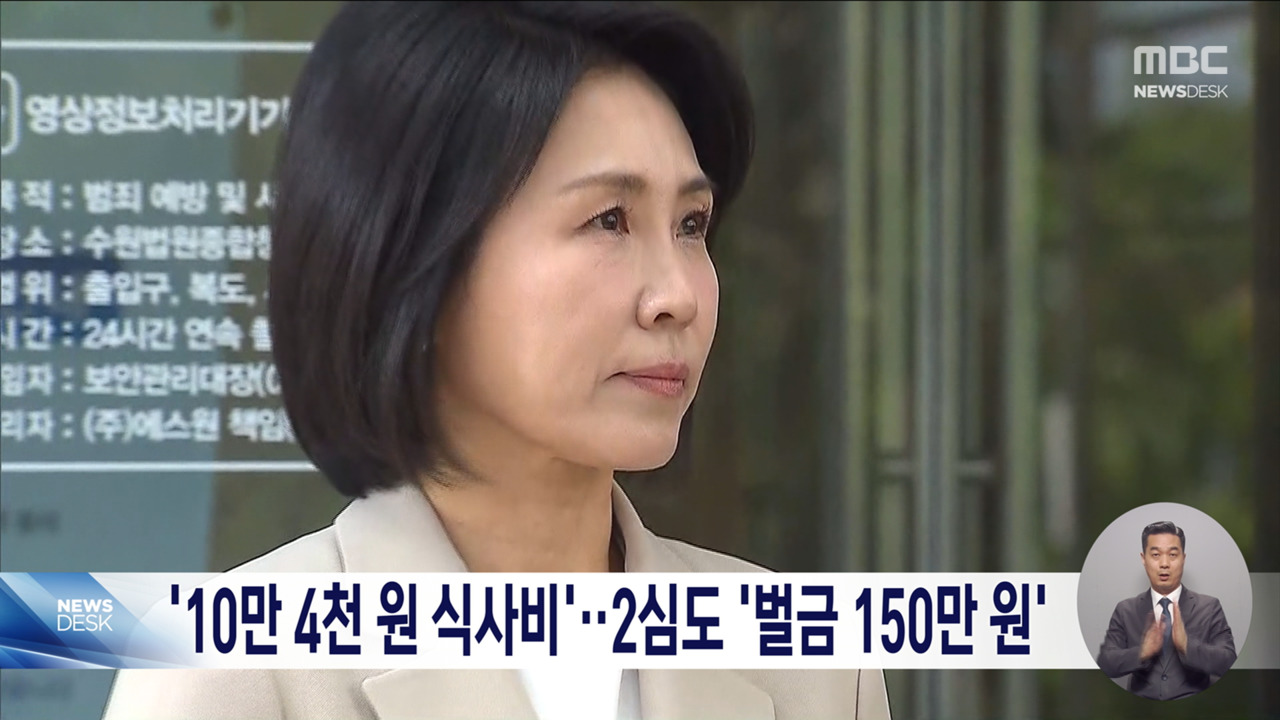 김혜경 공직선거법 위반 혐의 항소심도 벌금 150만 원