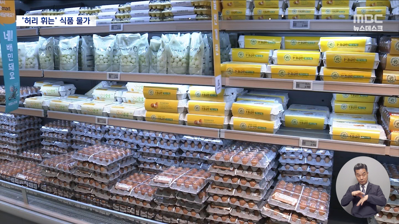 "라면도 달걀도 안 오른 게 없다"줄줄이 오른 먹거리 물가