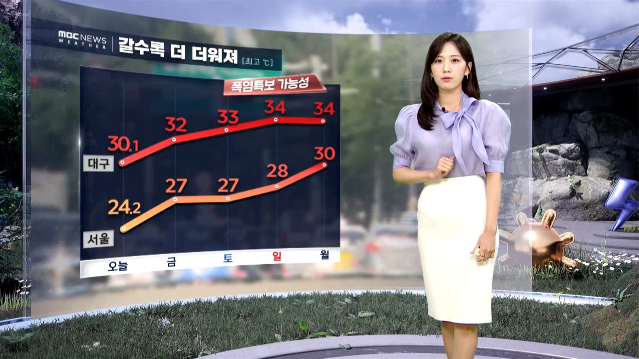 날씨 갈수록 더 더워져주말 전국 또 장맛비