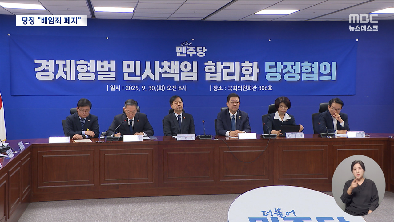 당정 배임죄 폐지"기업활동 위축 해소" vs "이재명 구하기법"