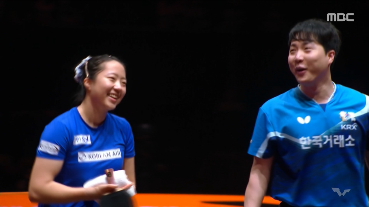 스포츠 영상 임종훈신유빈 일본 조 꺾고 4강 확정