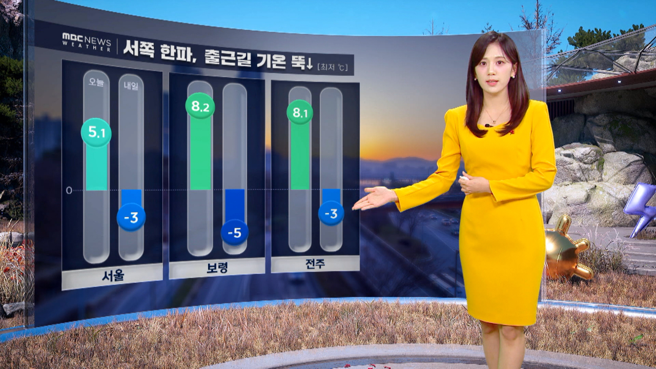날씨 서쪽 한파 내일 아침 기온 뚝주말 중부 많은 눈