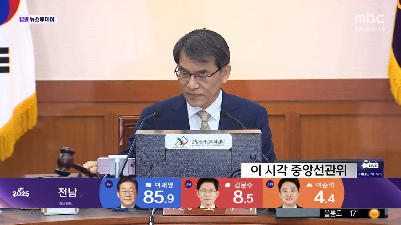 선관위 당선인 의결