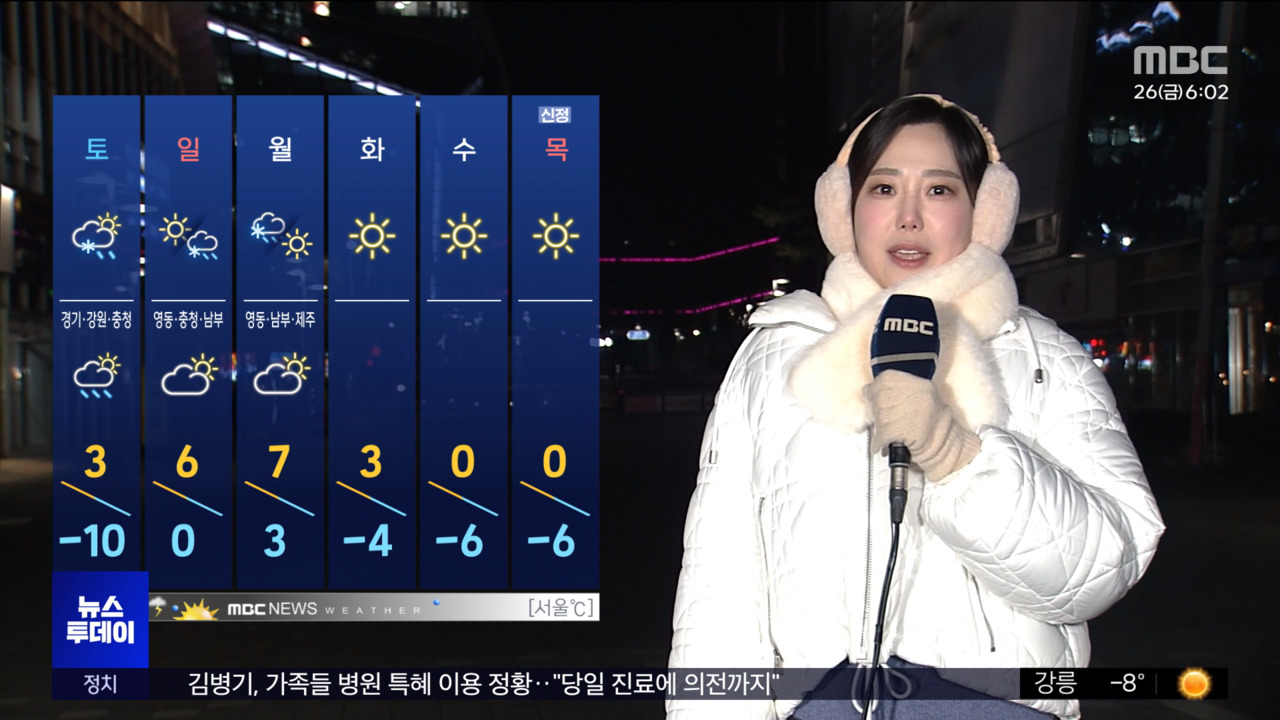 한파 출근길 현장