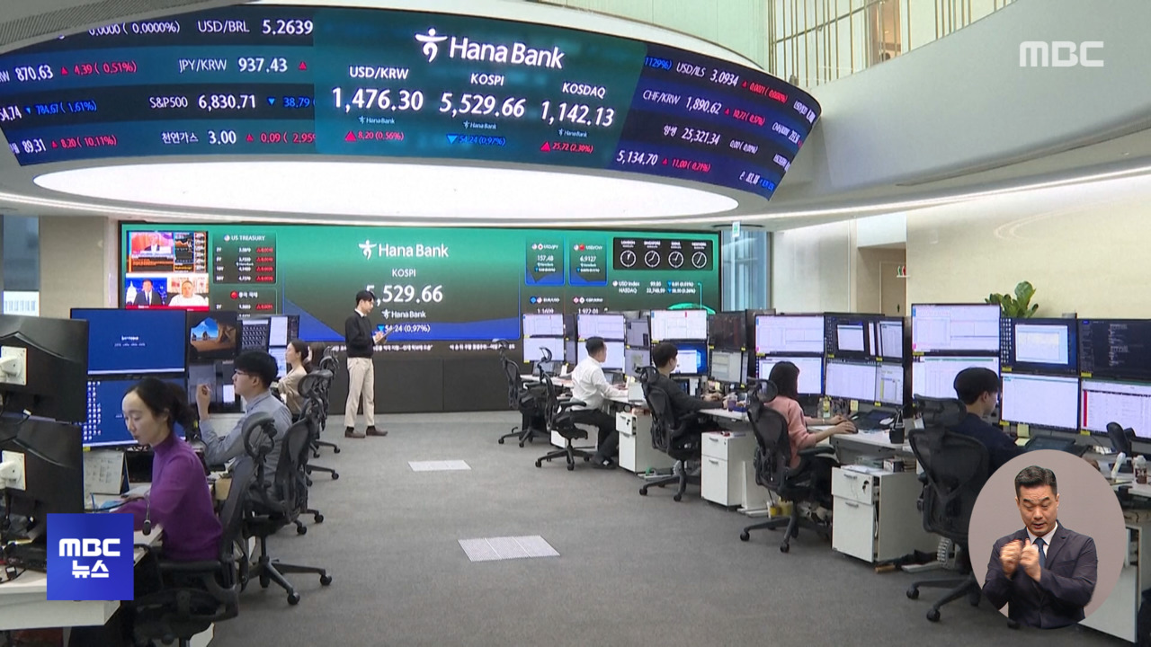 증시·환율 연일 '출렁'‥코스피 1.6% 하락 출발 - 뉴스 썸네일 이미지