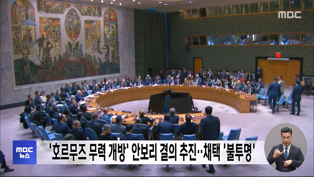 호르무즈 무력 개방 안보리 결의 추진채택 불투명