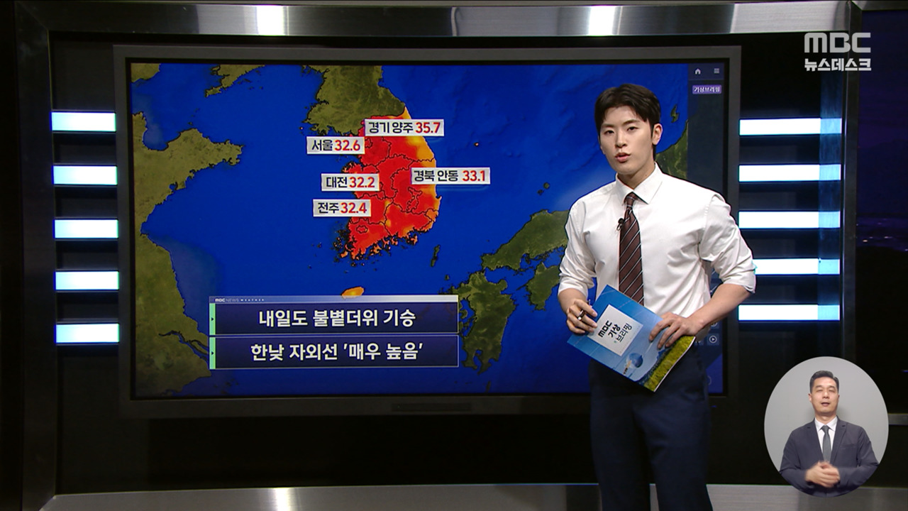 날씨 내일도 불볕더위 이어져한낮 자외선 매우 높음